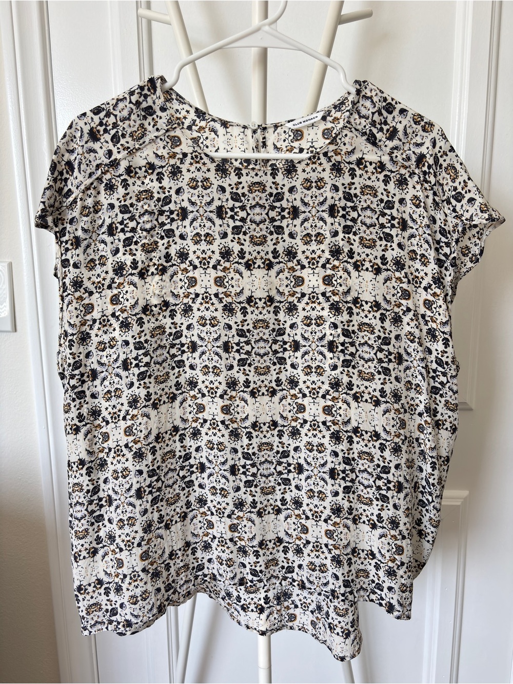 Club Monaco Oversized Cover Blouse 100 Silk Small